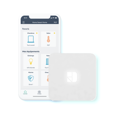 Application Tydom Home Interface de l'application Tydom Delta Dore sur un smartphone